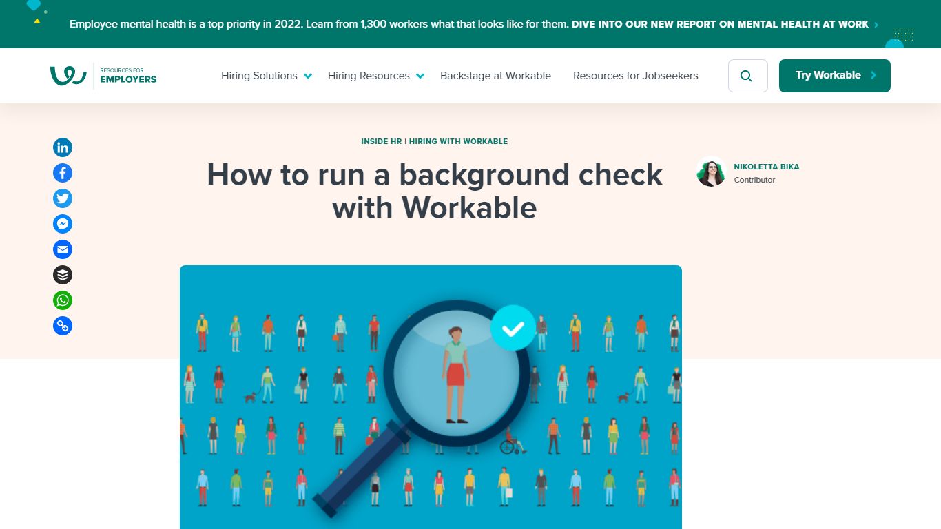 How to run a background check with Workable